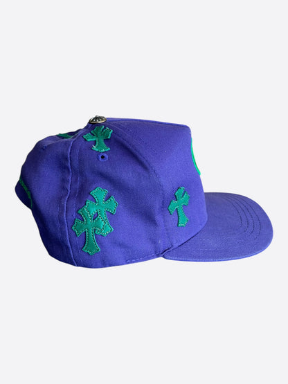 Chrome Hearts Purple & Green Cross Patch Hat