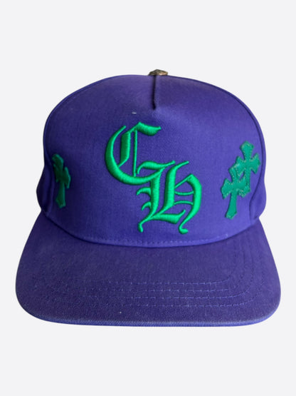 Chrome Hearts Purple & Green Cross Patch Hat