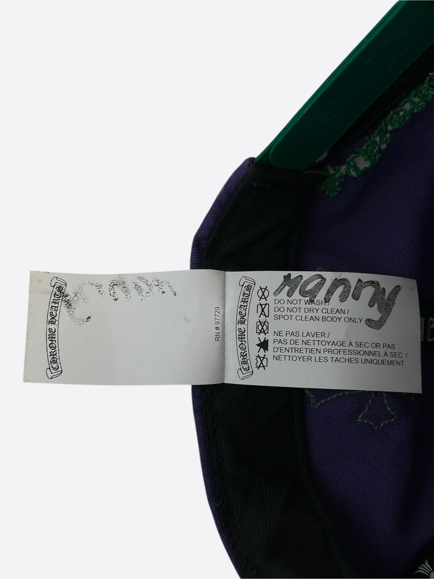 Chrome Hearts Purple & Green Cross Patch Hat