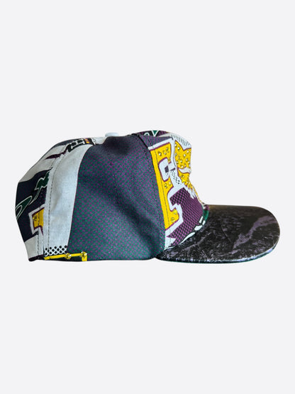 Bossi Purple & Green Rhinestone Embellished Hat
