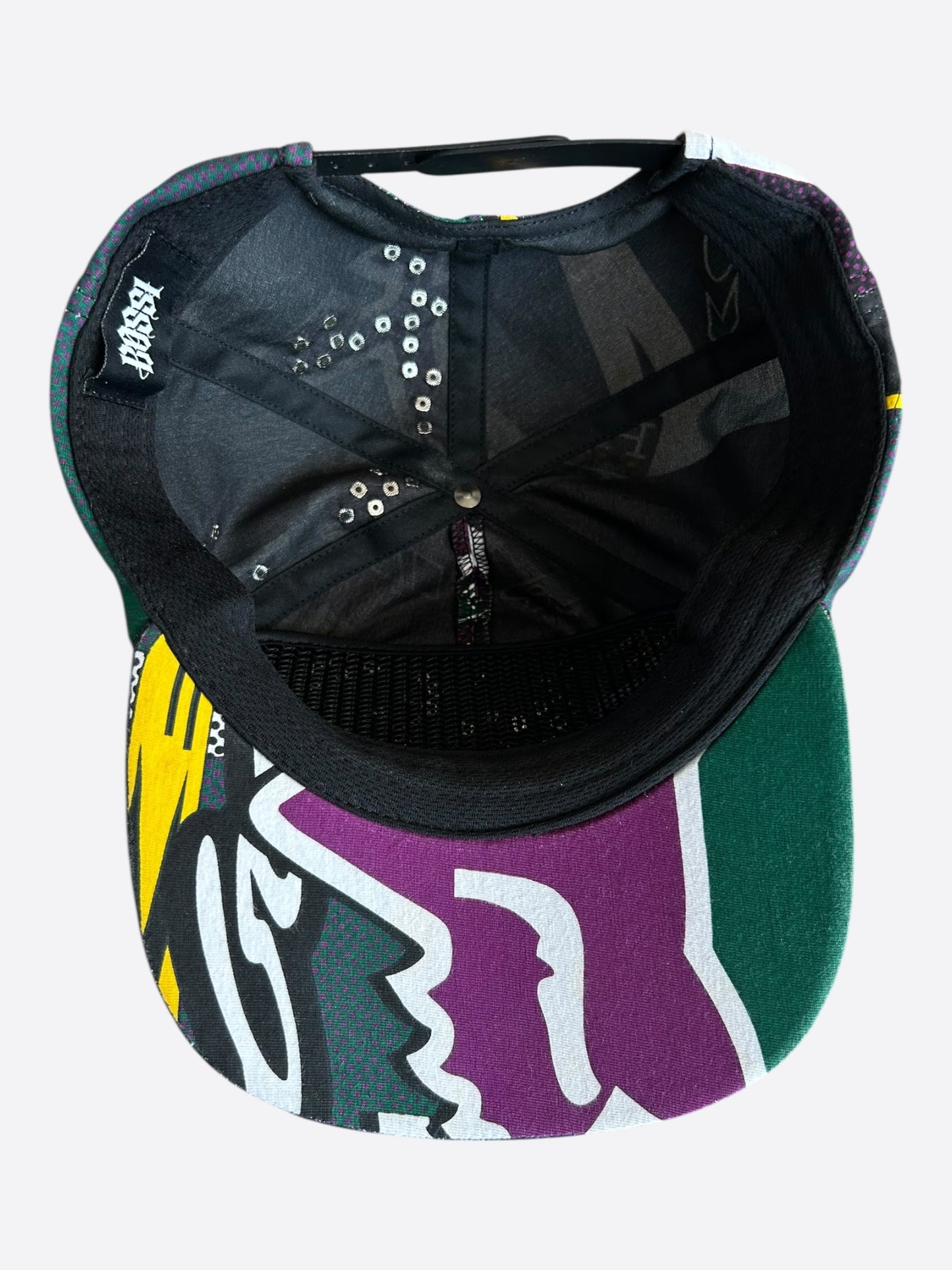 Bossi Purple & Green Rhinestone Embellished Hat