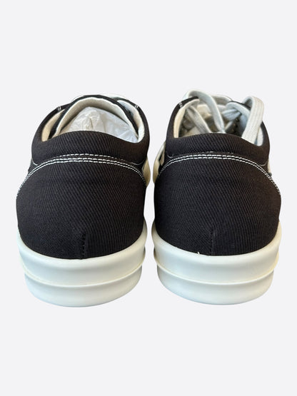 Rick Owens Dark Brown & White Vintage Low Top Sneakers