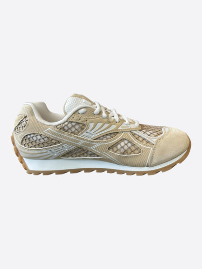 Bottega Veneta Beige Suede Orbit Women's Sneakers
