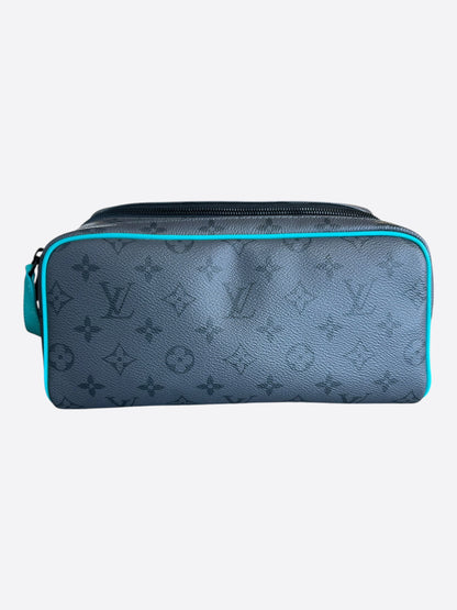 Louis Vuitton Grey & Turquoise Monogram Dopp Kit