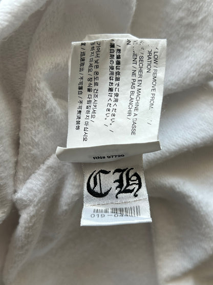 Chrome Hearts Bella Hadid White & Black Horseshoe Logo Striped Hoodie