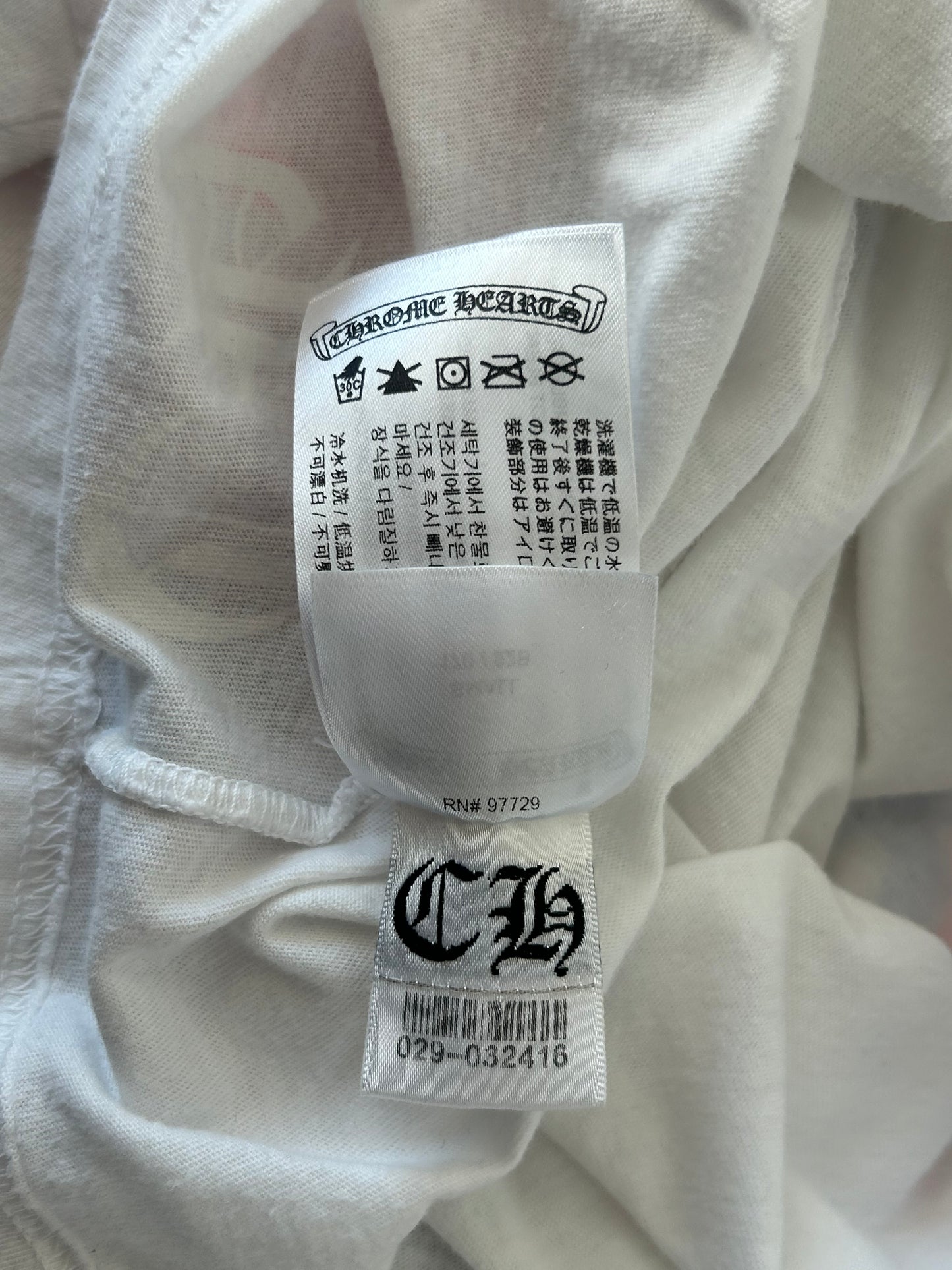 Chrome Hearts White Multicolor Cross T-Shirt