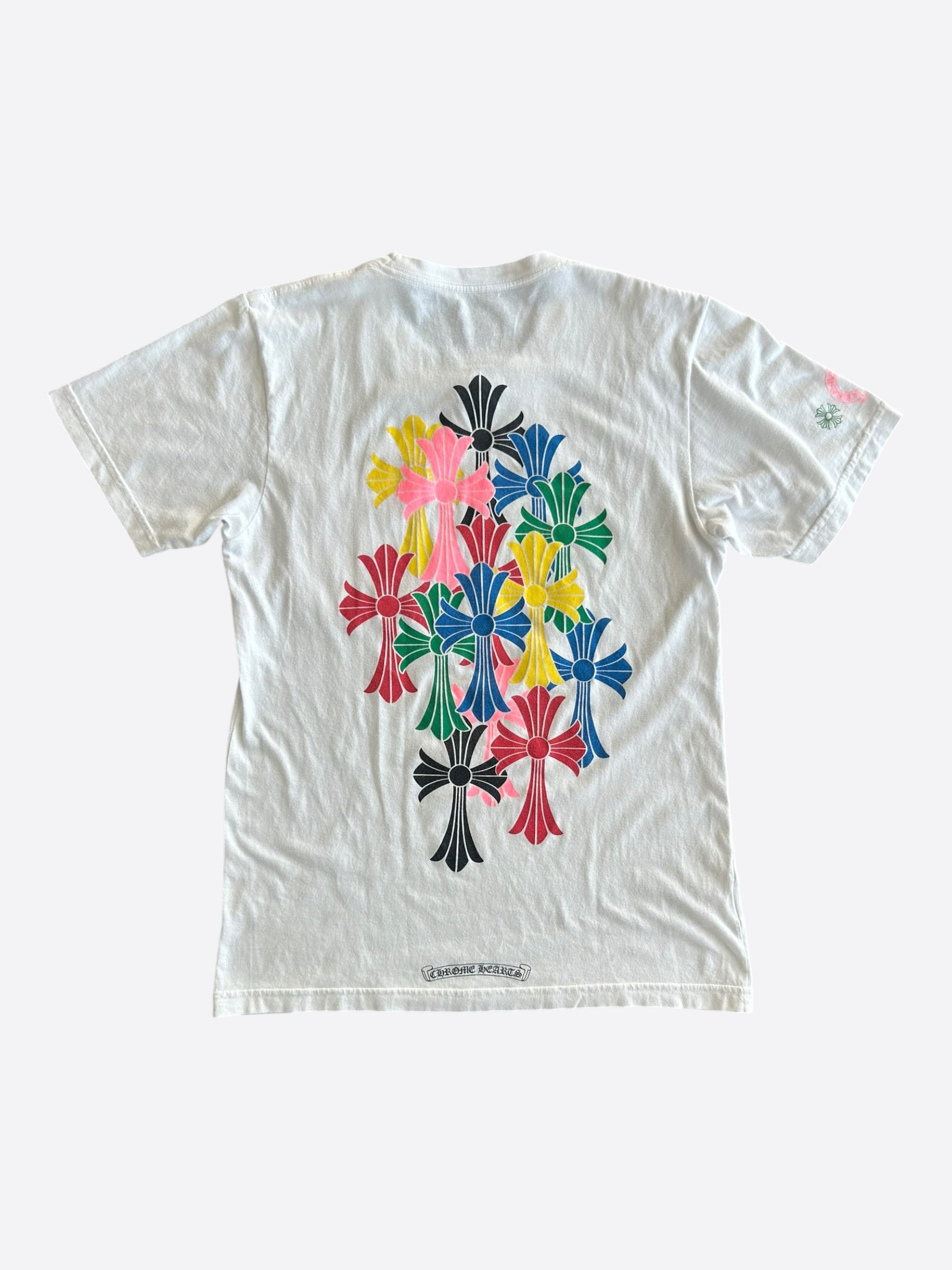 Chrome Hearts White Multicolor Cross T-Shirt – Savonches