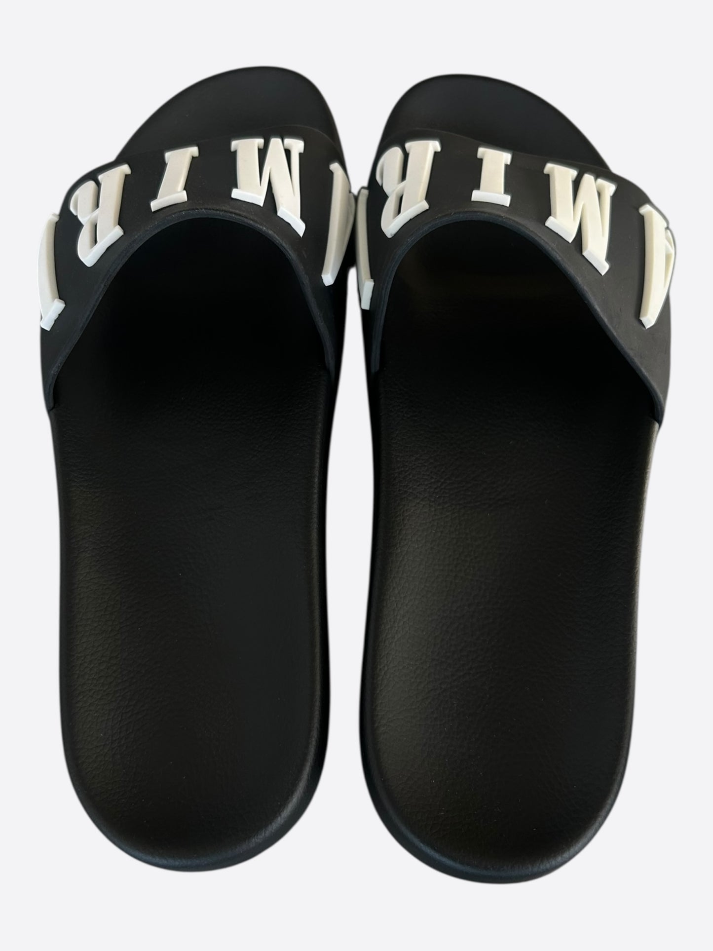 Amiri Black & White Logo Rubber Slides