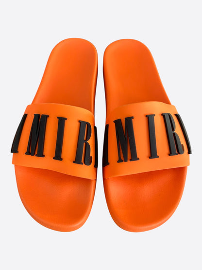 Amiri Orange & Black Logo Slides
