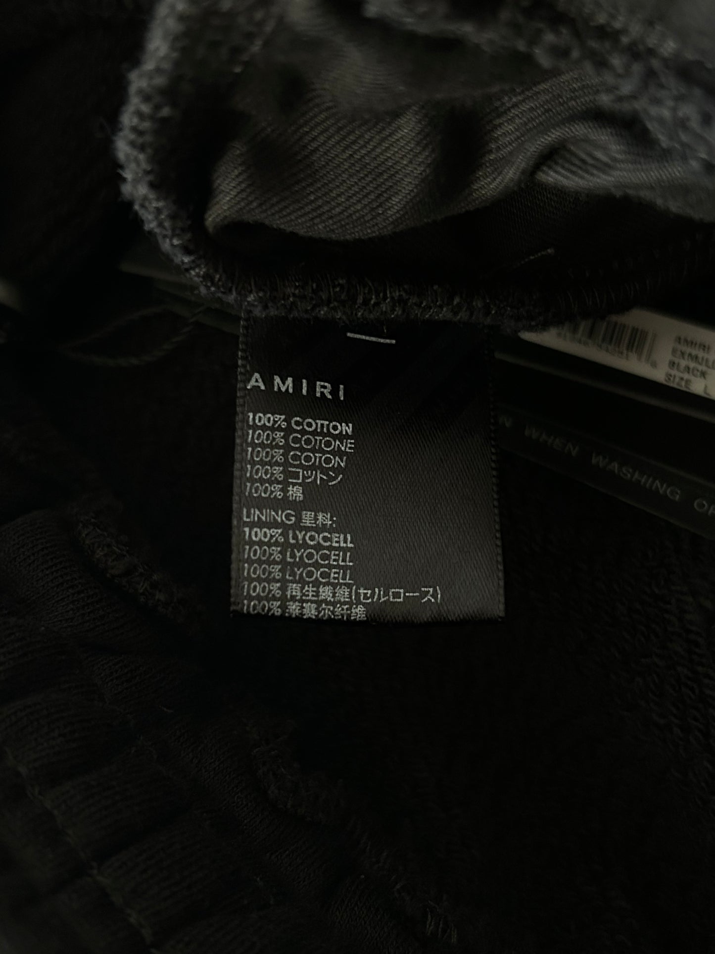 Amiri Black & Chrome Logo Staggered Shorts