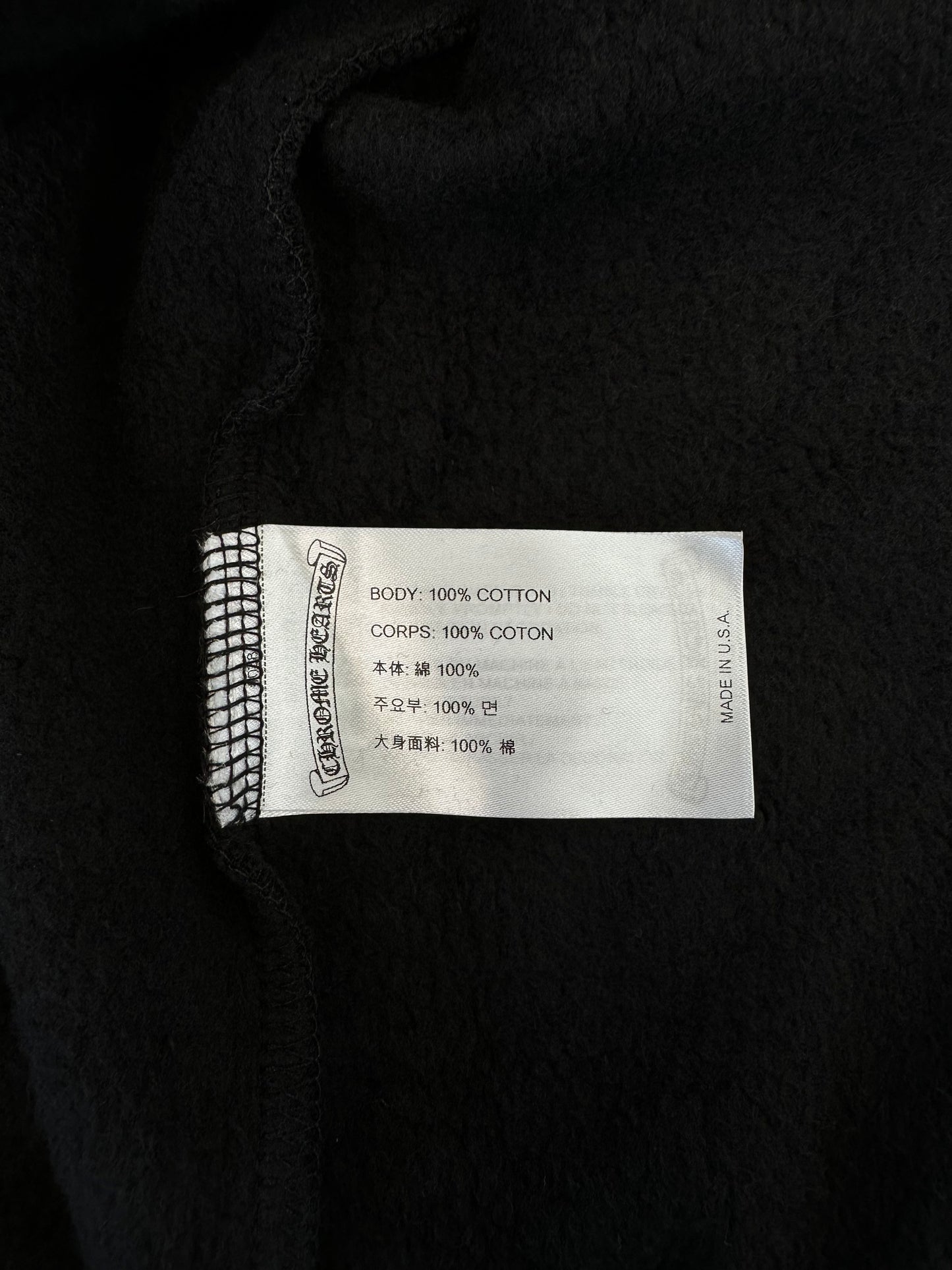 Chrome Hearts Black & White 1988 Script Logo Hoodie