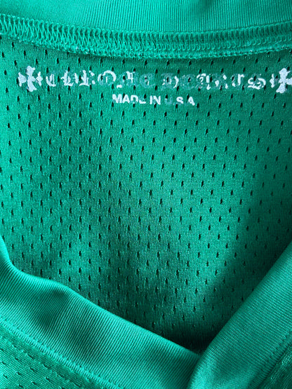 Chrome Hearts Green & Yellow Logo Mesh Jersey T-Shirt