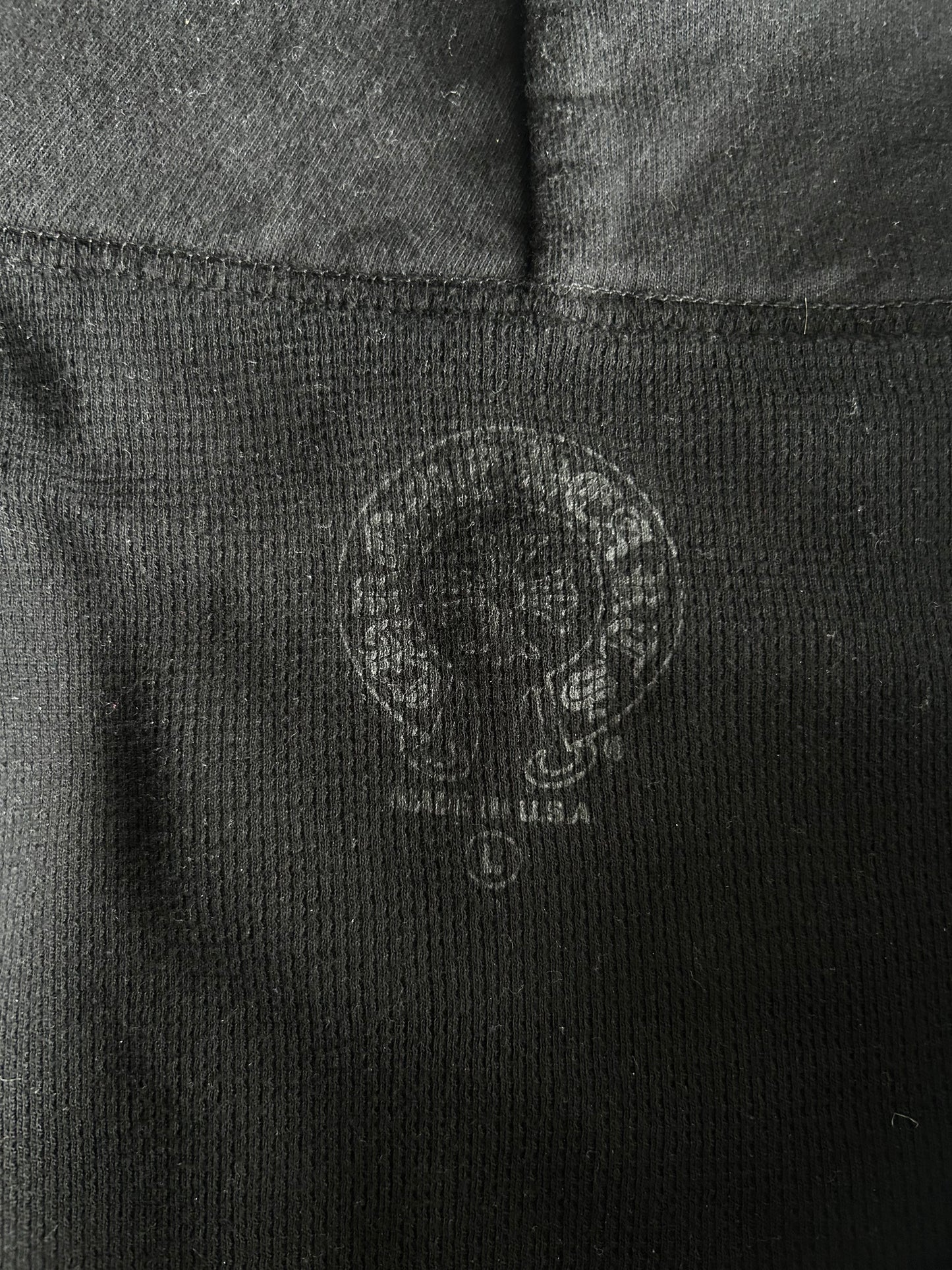 Chrome Hearts Black & White T-Bar Logo Thermal Zip Up Hoodie