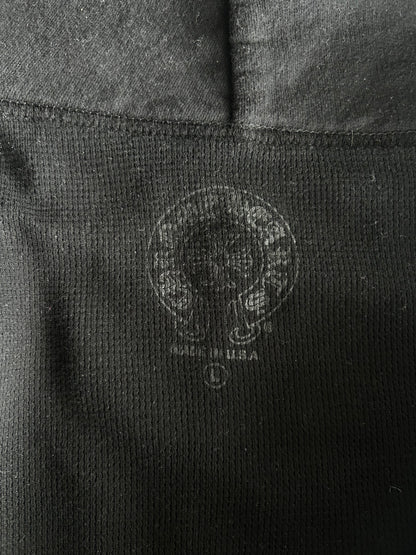 Chrome Hearts Black & White T-Bar Logo Thermal Zip Up Hoodie