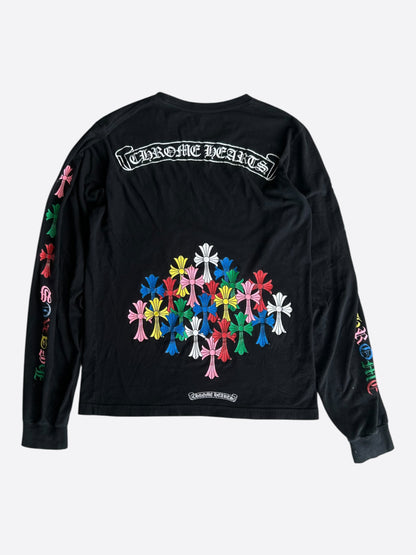 Chrome Hearts Black Multicolor Cross Longsleeve T-Shirt