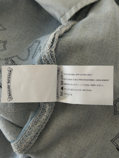 Chrome Hearts Levi's Blue & Black Cross Patch Jeans