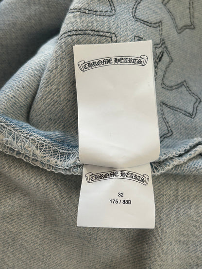 Chrome Hearts Levi's Blue & Black Cross Patch Jeans