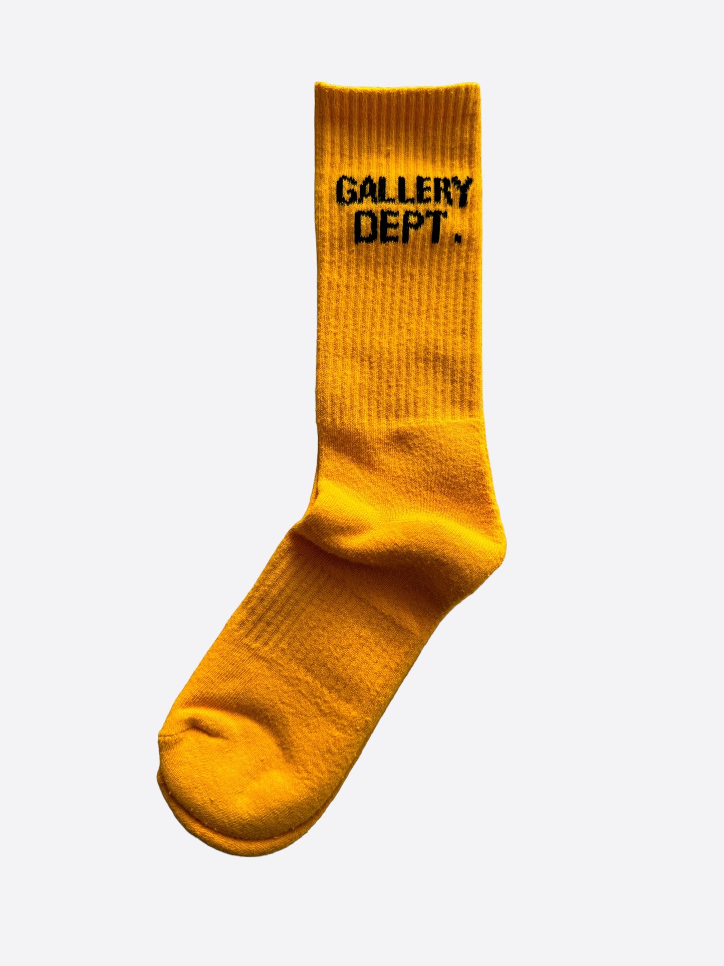 Gallery Dept Yellow & Black Logo Socks