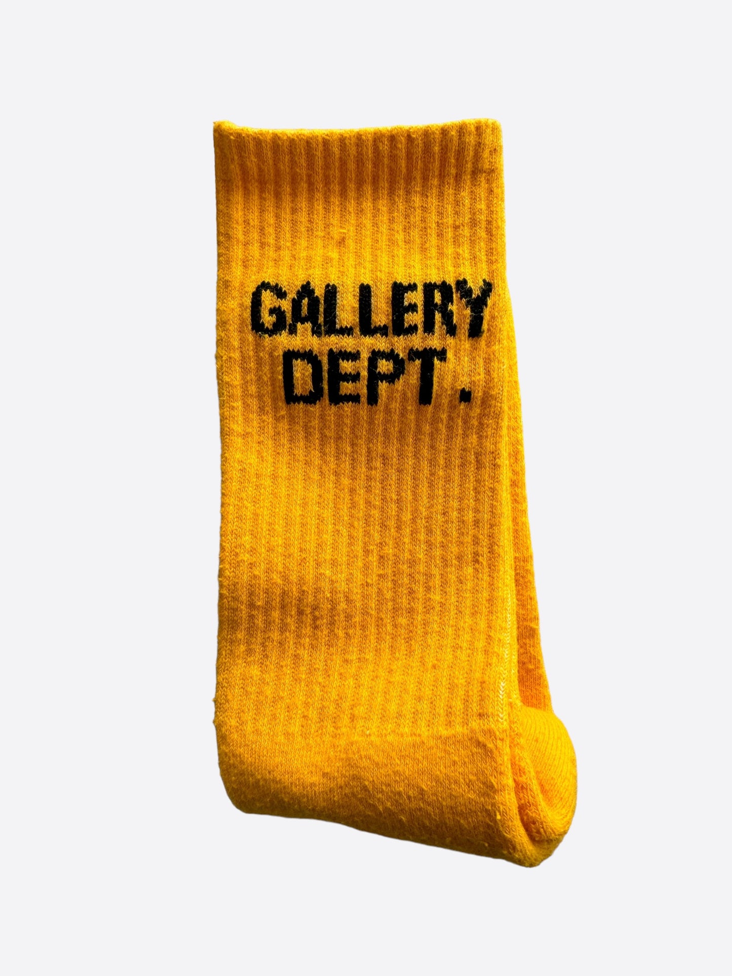 Gallery Dept Yellow & Black Logo Socks