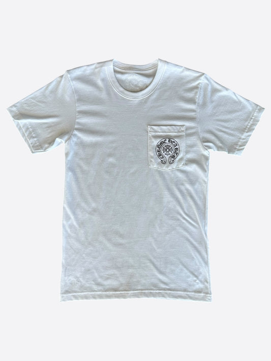 Chrome Hearts White & Black Miami Horseshoe Logo T-Shirt