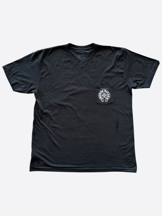 Chrome Hearts Black & White Miami Horseshoe Logo T-Shirt