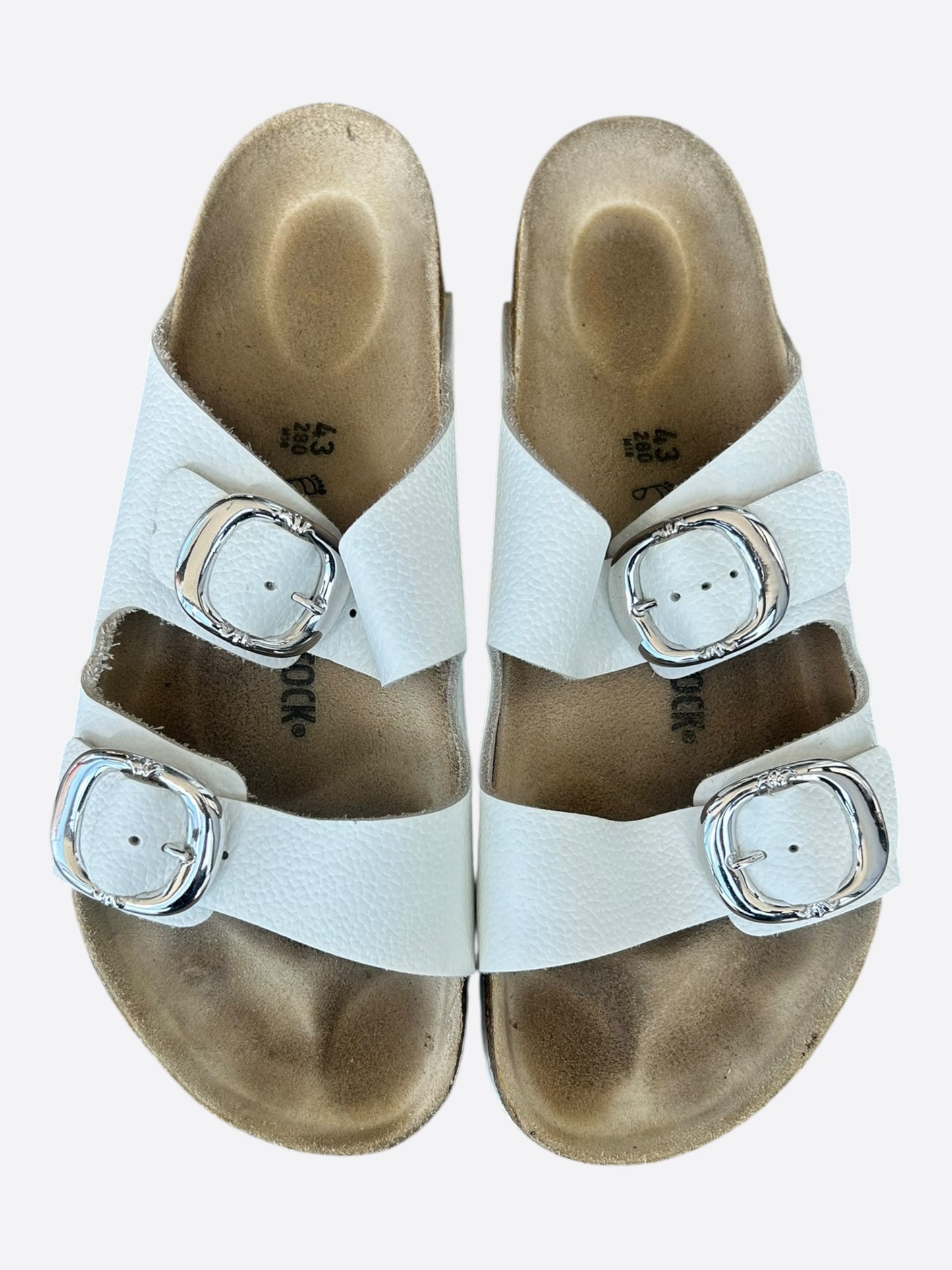 Chrome Hearts White & Silver Gunslinger Birkenstocks