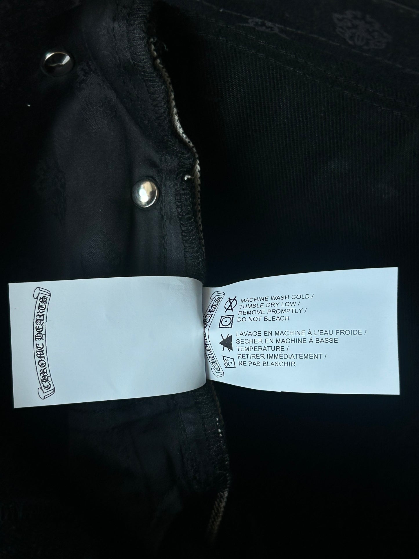 Chrome Hearts Black Fleur Knee Jeans