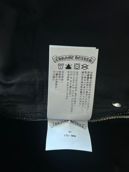 Chrome Hearts Black Fleur Knee Jeans