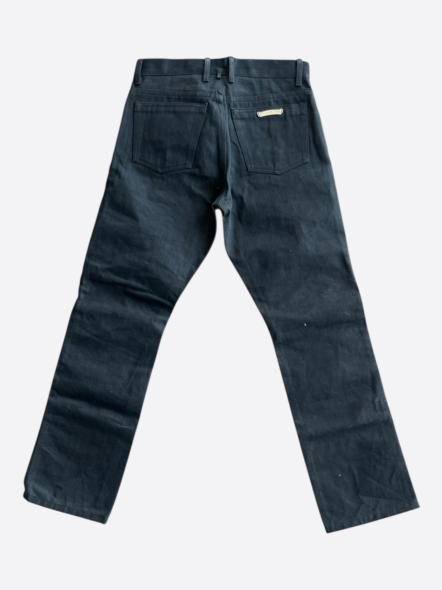 Chrome Hearts Black Fleur Knee Jeans