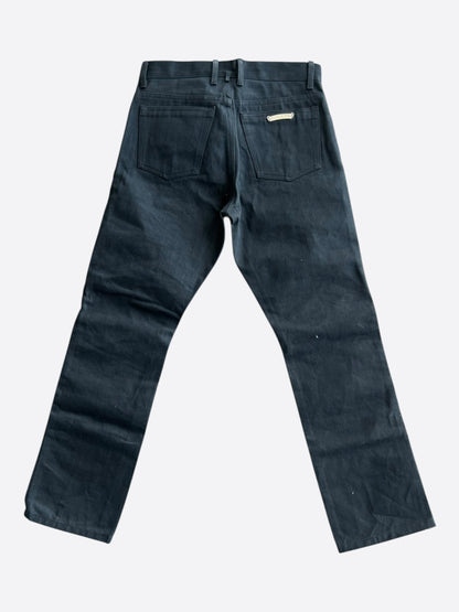 Chrome Hearts Black Fleur Knee Jeans