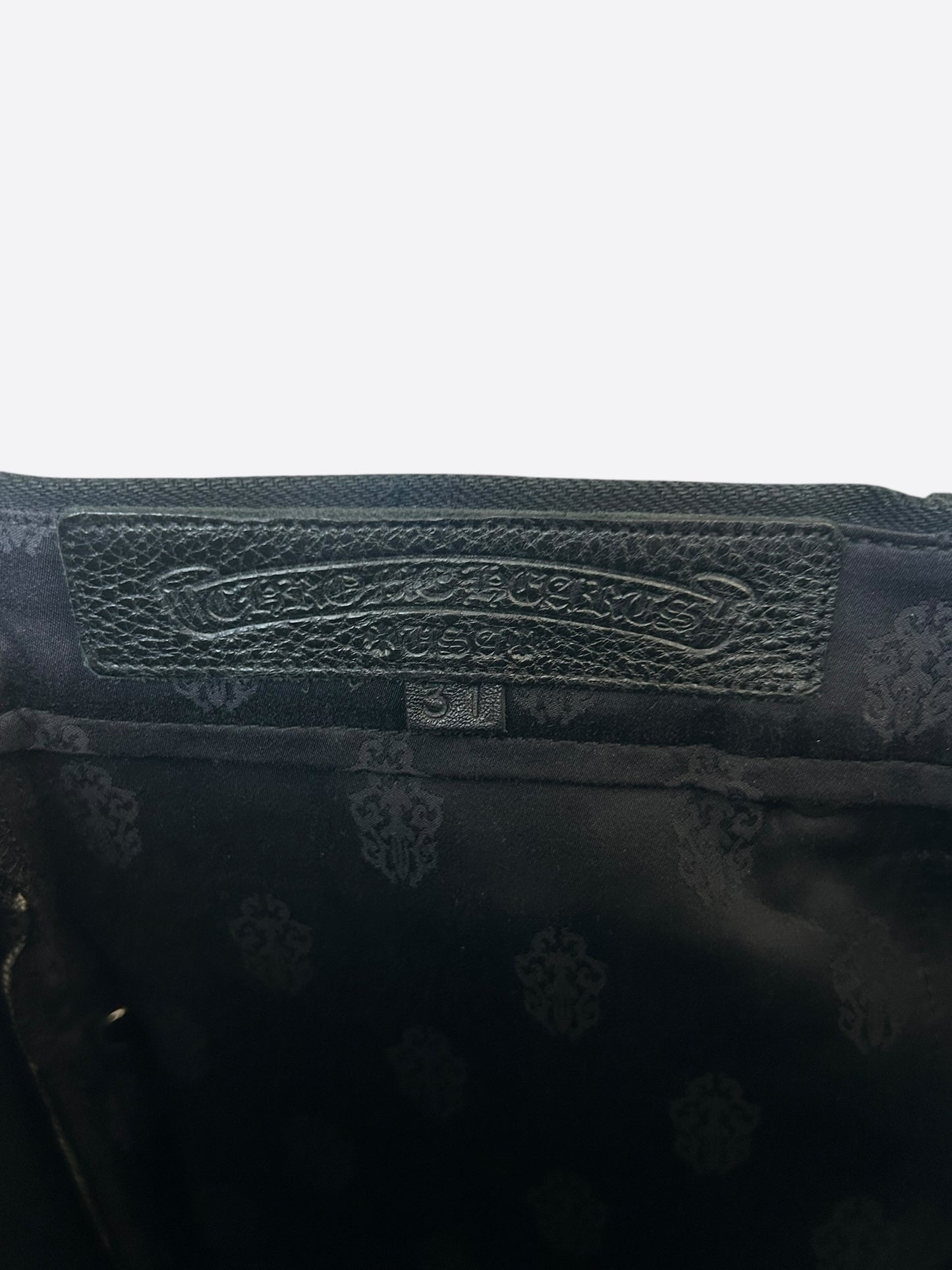 Chrome Hearts Black Fleur Knee Jeans