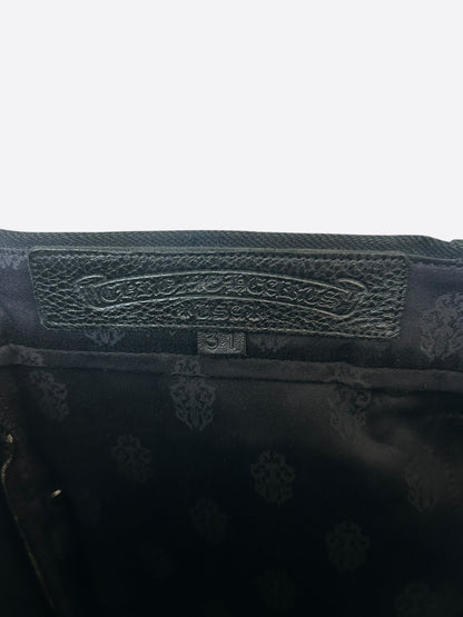 Chrome Hearts Black Fleur Knee Jeans