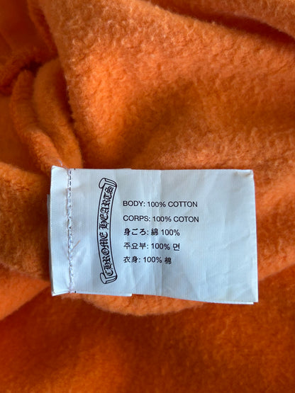 Chrome Hearts Off-White Orange & Black Scroll Logo Hoodie