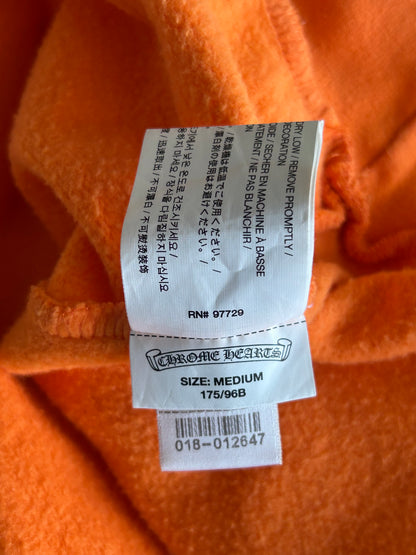 Chrome Hearts Off-White Orange & Black Scroll Logo Hoodie