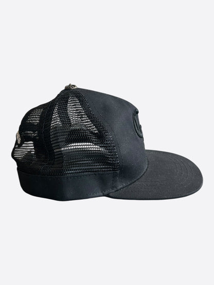 Chrome Hearts Black CH Logo Trucker Hat