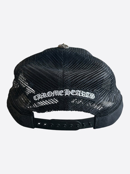 Chrome Hearts Black CH Logo Trucker Hat