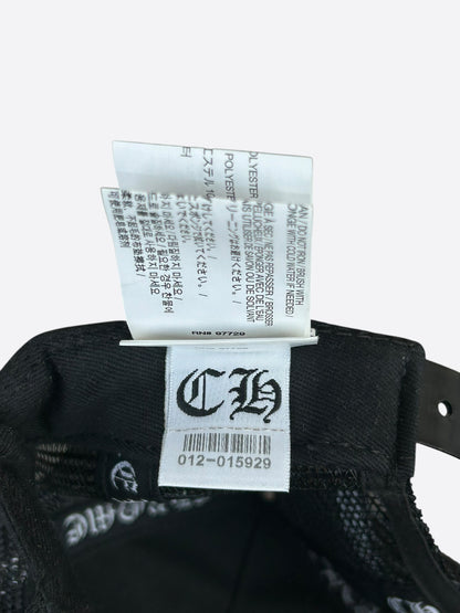 Chrome Hearts Black CH Logo Trucker Hat