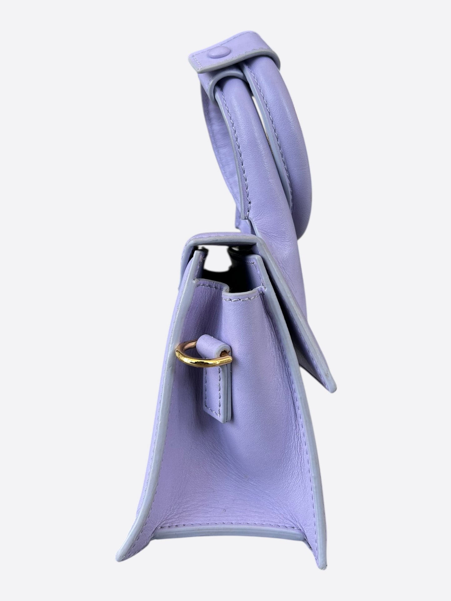 Jacquemus Purple Leather Le Chiquito Noeud Bag