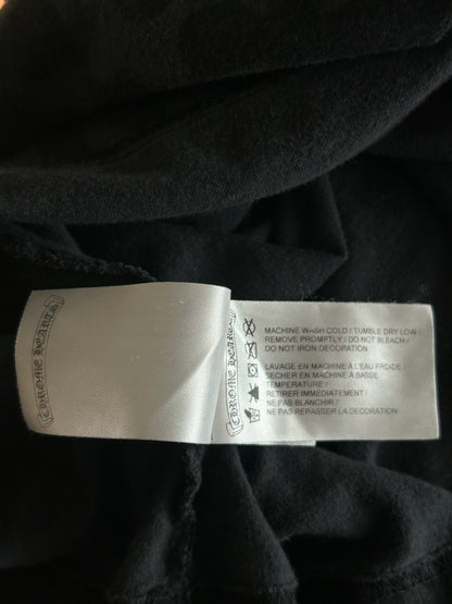 Chrome Hearts Black & White Cemetery Jacquard Horseshoe Logo Longsleeve T-Shirt