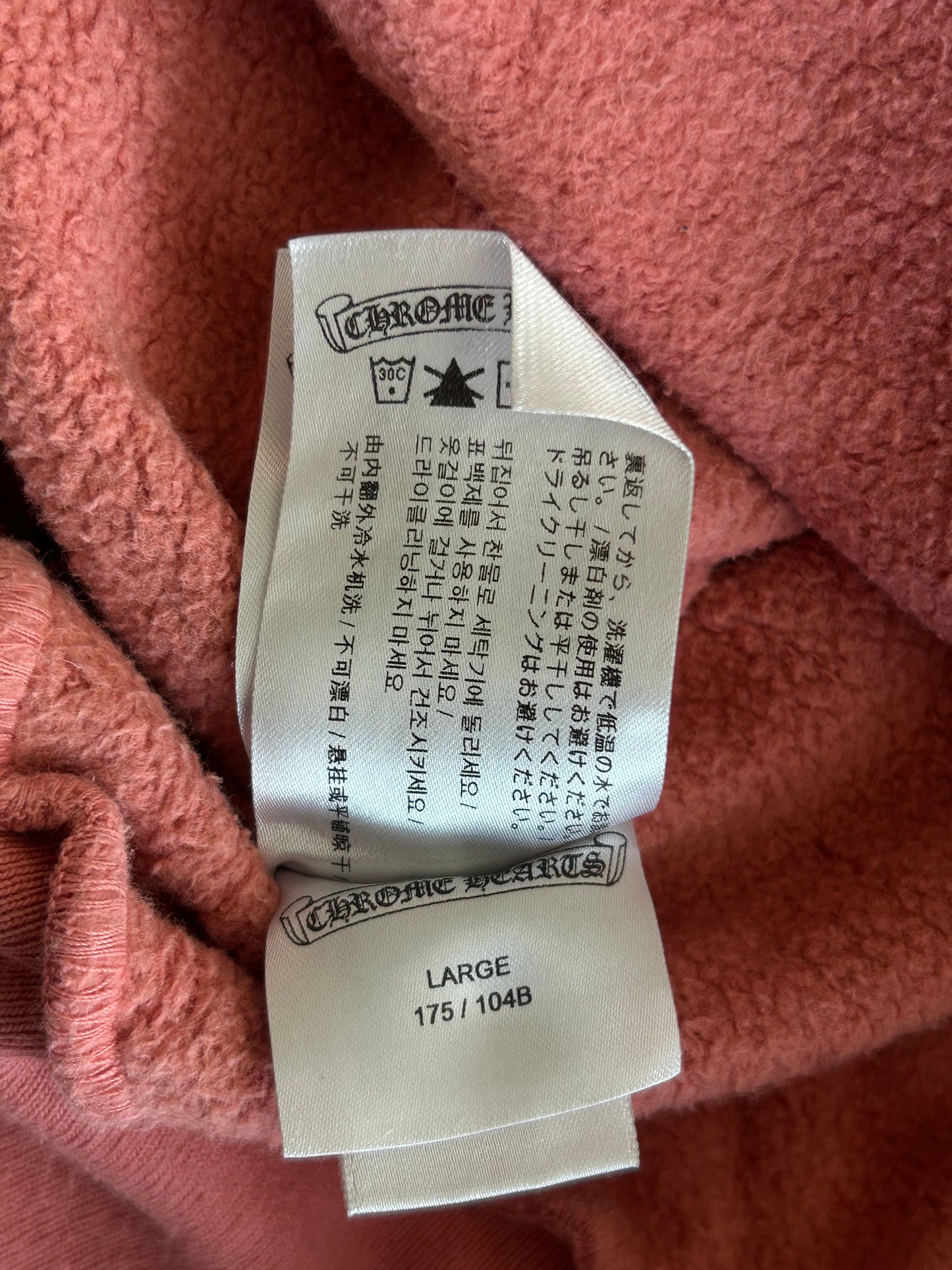 Chrome Hearts Drake Red Certified Cross Logo Hoodie