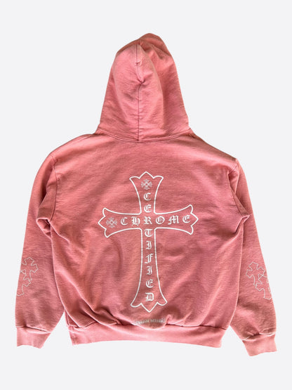 Chrome Hearts Drake Red Certified Cross Logo Hoodie