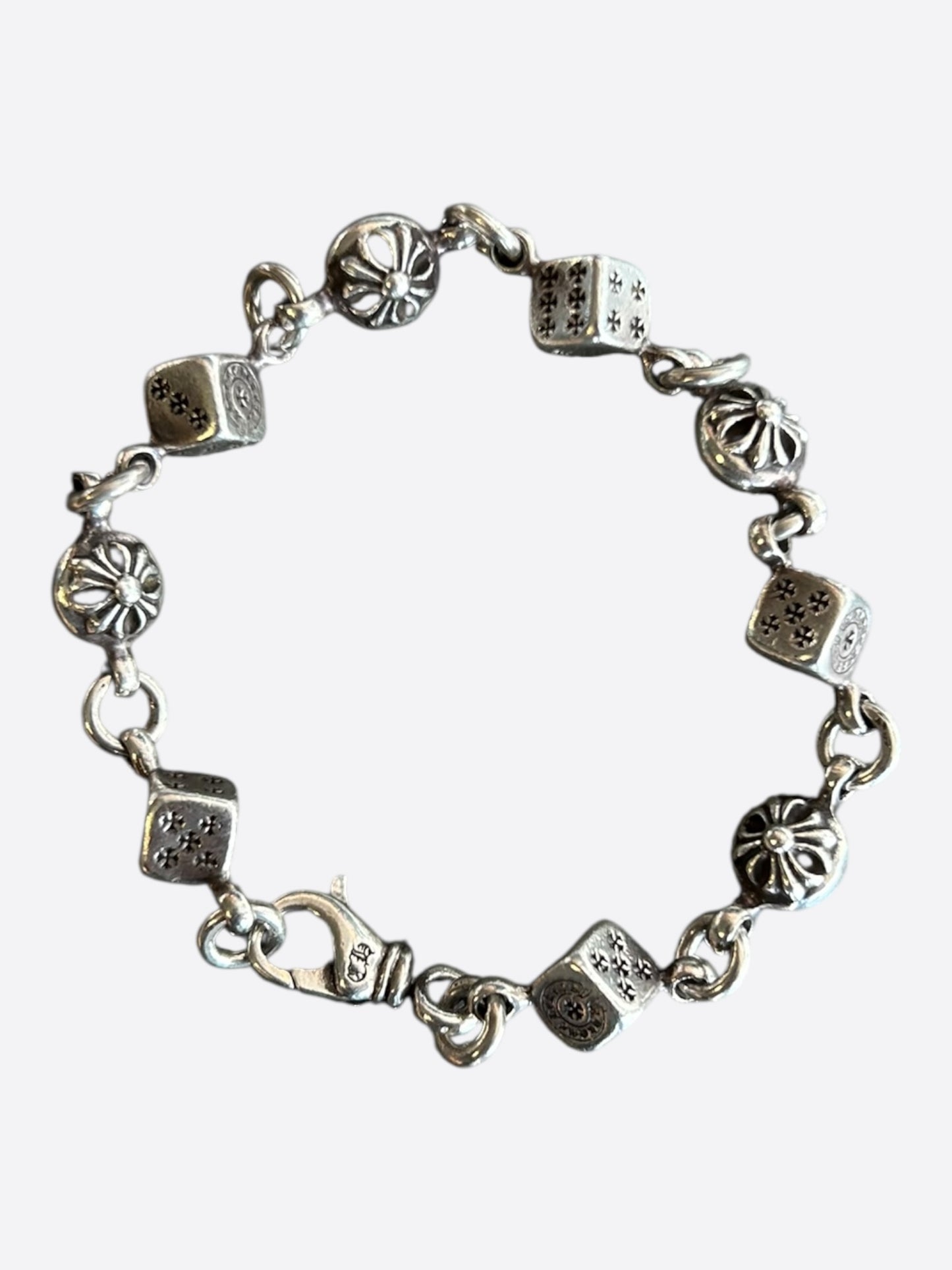 Chrome Hearts Silver Dice Bracelet