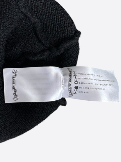 Chrome Hearts Black & White Horseshoe Logo Wool Beanie