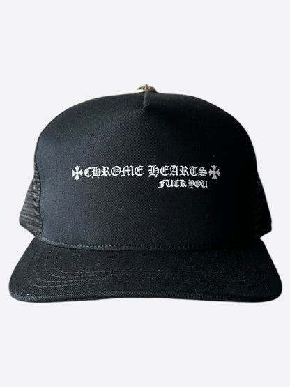 Chrome Hearts Black & White Embroidered Trucker Hat