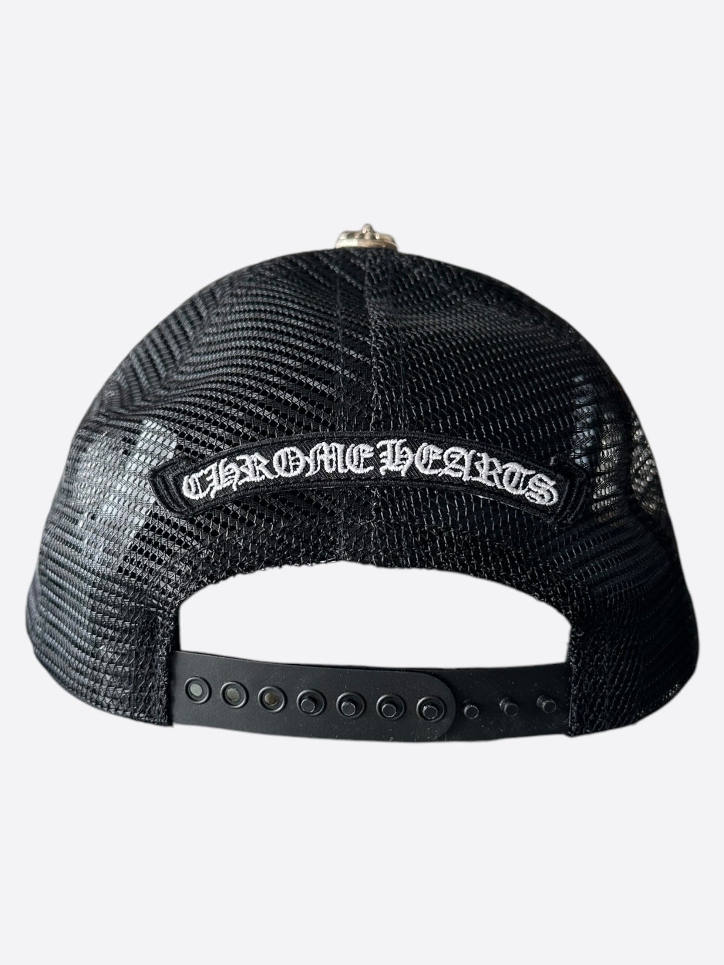 Chrome Hearts Black & White Embroidered Trucker Hat