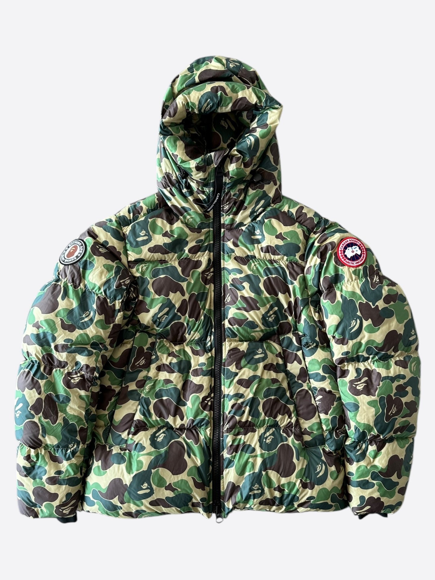 Canada Goose Bape Green Camouflage Crofton Men's Jacket