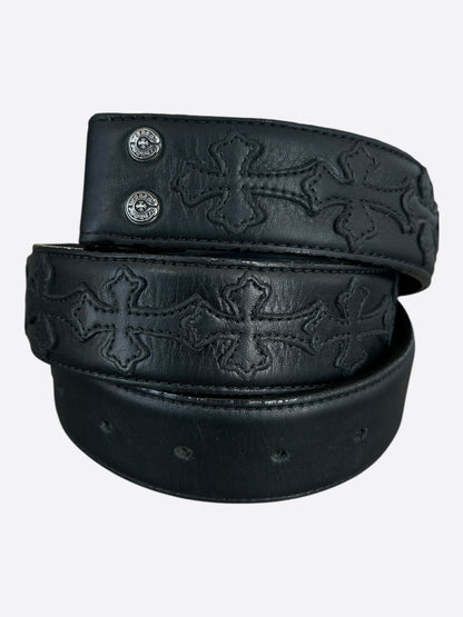 Chrome Hearts Black Cross Patch Belt