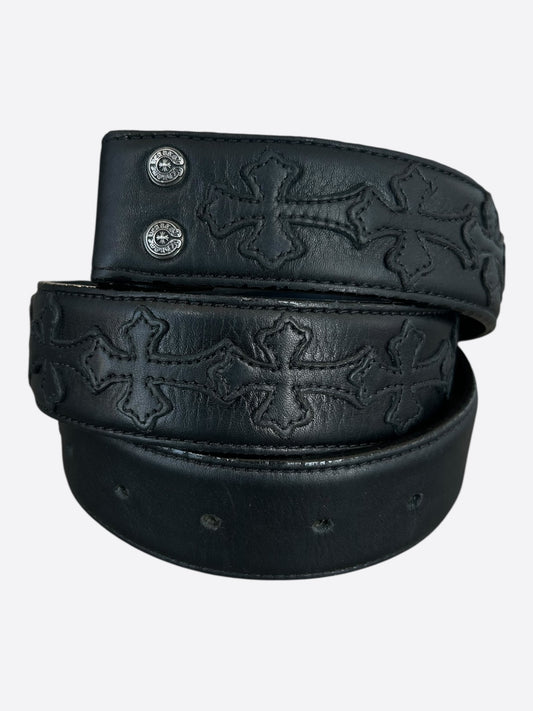 Chrome Hearts Black Cross Patch Belt