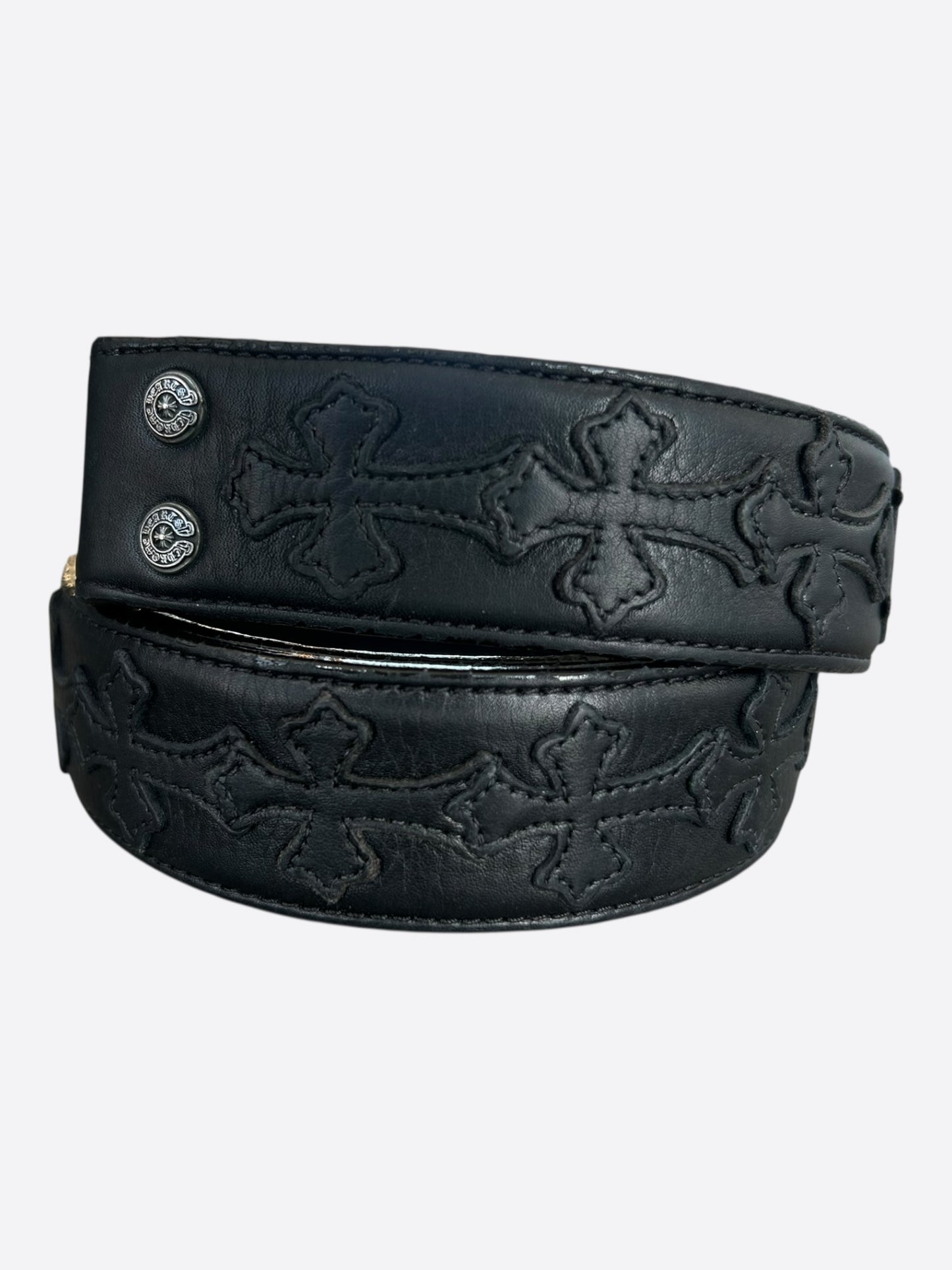 Chrome Hearts Black Cross Patch Belt