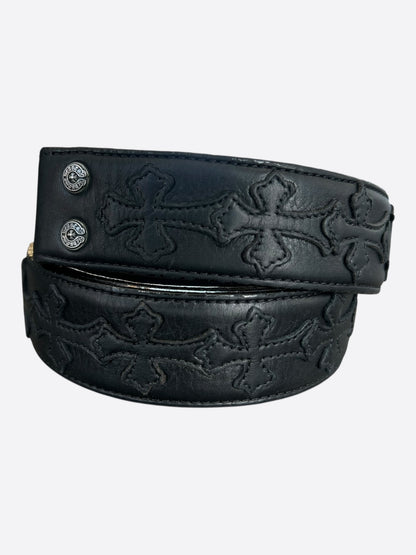 Chrome Hearts Black Cross Patch Belt